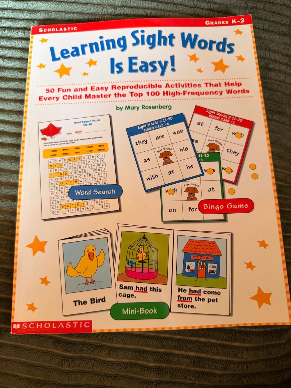 Scholastic Learning Sight Words Is Easy! - White, Blue, Red, Yellow, Green